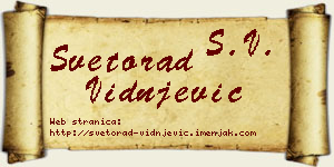 Svetorad Vidnjević vizit kartica